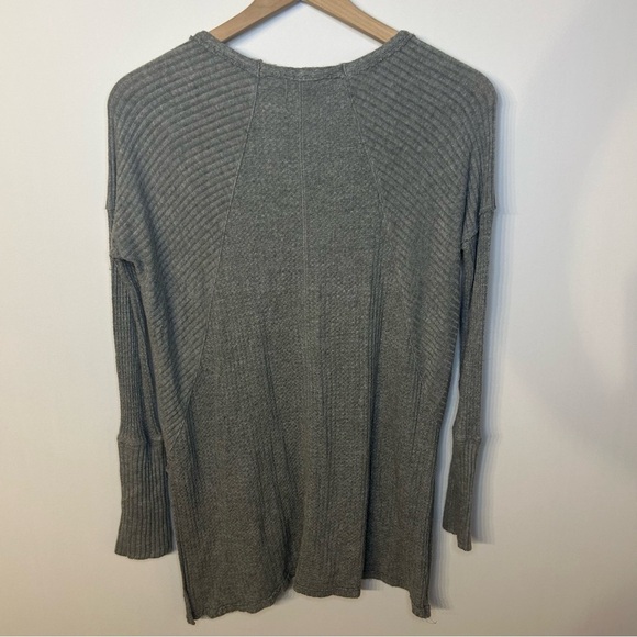 Free People Ventura Thermal Scoop Neck Long Sleeve Top in Gray, Size Small - Picture 7 of 9